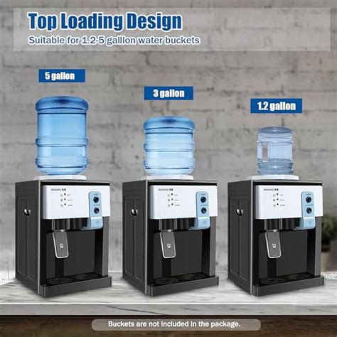 Top Loading Water Cooler Dispenser Gallon Countertop Water Cooler With Hot Cold And Room