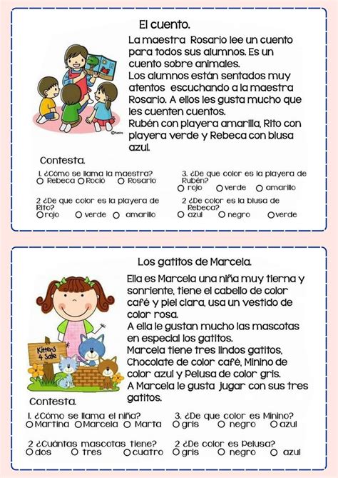 LECTURAS CORTAS PARA NIÑOS LISTOS Spanish lessons How to plan Lesson