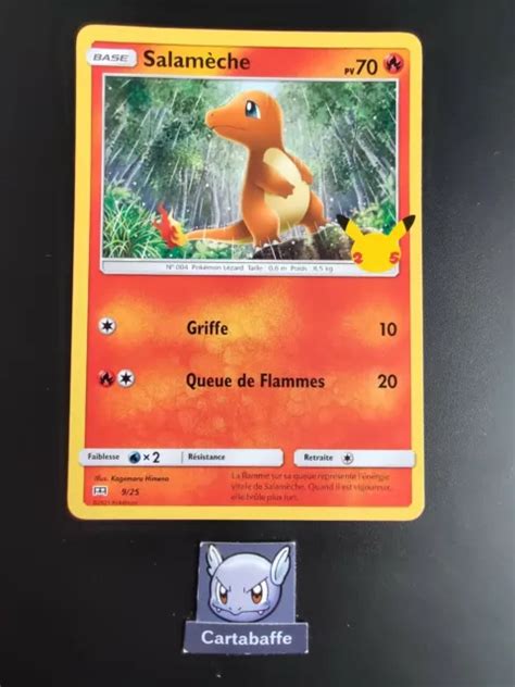 CARTE POKÉMON SALAMÈCHE 9 25 Série Mc Donalds Mac Do 25 ANS 2021 EUR 3