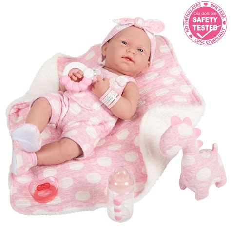 JC Toys La Newborn All-Vinyl-Anatomically Correct Real Girl 15" Baby ...