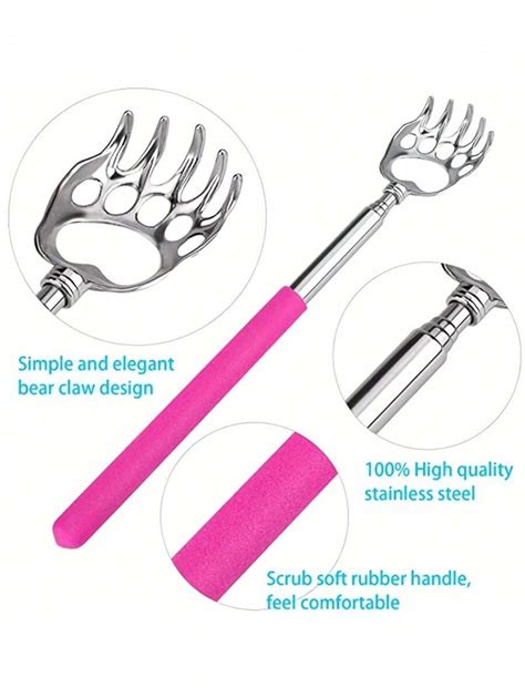 1 Pcs Bear Claw Telescoping Back Scratcher Relieve Back Itching With