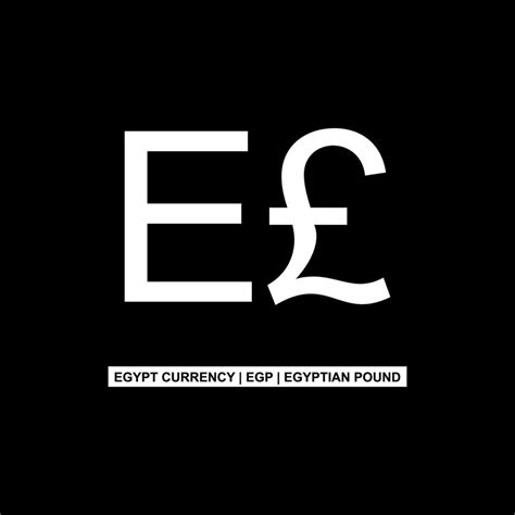 Egypt Currency Icon Symbol Egyptian Pound Egp Vector Illustration