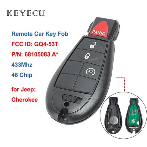 Keyecu Llave De Coche Remota Mando A Distancia Botones Mhz Chip