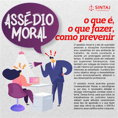 Assédio moral O que é o que fazer e como prevenir SINTAJ