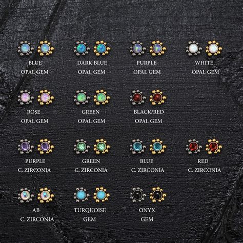 Medusa Lip Ring Bioflex Opal Lip Jewelry 16g Monroe Piercing Etsy