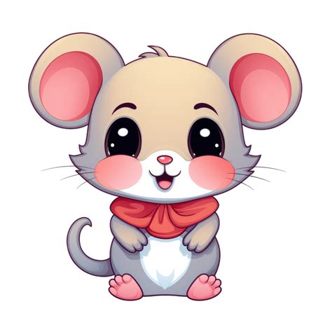 Ai Generated Cute Chibi Mouse Cartoon Mouse Character 36627771 Png