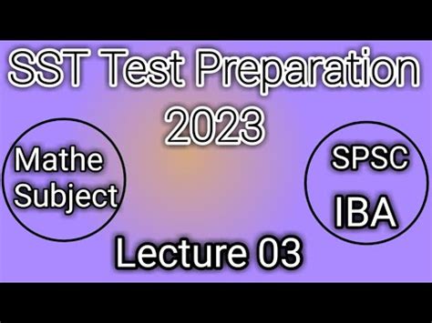 Sst Test Preparation Science Group Spsc Jobs Lecture Maths