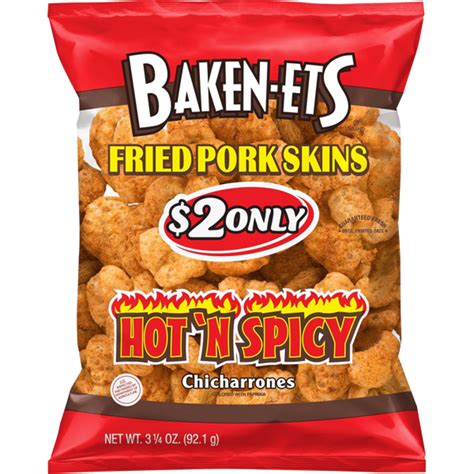 Baken Ets Hot And Spicy Chicharrones Fried Pork Skins Oz Instacart