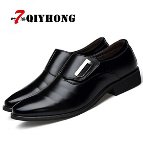 Hot Sales Luxury Brand Pu Leather Fashion Men Business Dress Loafers Pointy Black Shoes