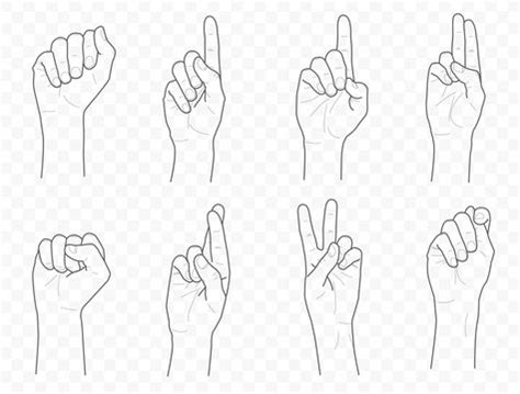 Peace Sign Fingers Drawing