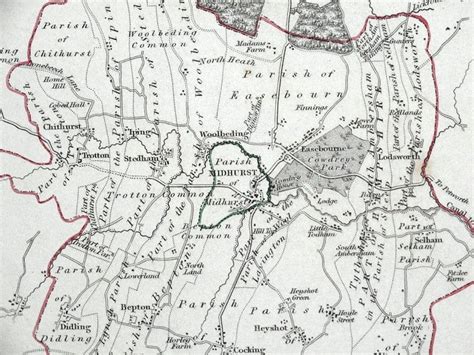 Midhurst Horsham Sussex Town Plans S Lewis Original Antique Map 1835