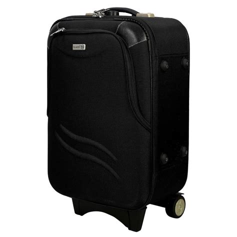 Klassy Collection Black Soft Luggage Trolley Bags Size Inch Cm