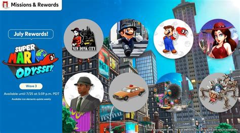 Switch Online Missions Rewards Adds Super Mario Odyssey New Donk