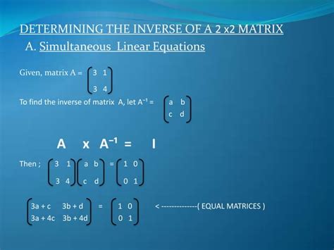 Inverse Matrix Pptx Ppt