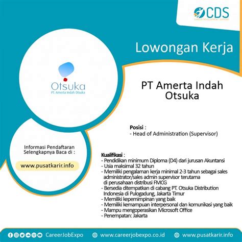 Lowongan Kerja Pt Amerta Indah Otsuka 2020 Career Development