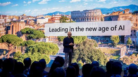 Il Microsoft Ai Tour Arriva A Roma Nadella Svela Nuovi Progetti Di