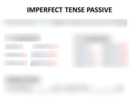 Imperfect Passive Endings Diagram Quizlet