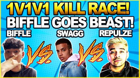 DiazBiffle VS Swagg VS Repullze 1V1V1 Kill Race In Rebirth Island