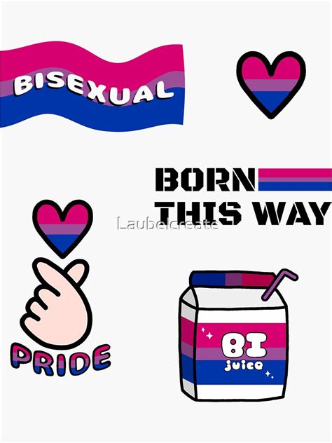 Bi Sticker Pack Sticker For Sale By Laubelcreate Redbubble