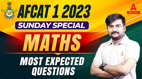 AFCAT 1 2023 Sunday Special Maths Most Expected Questions YouTube