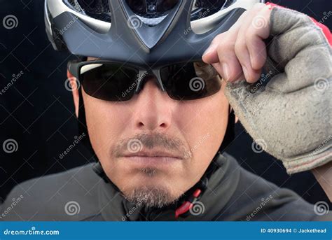 Bicycle Courier Tips Helmet Stock Photo - Image of attractive, gloves ...