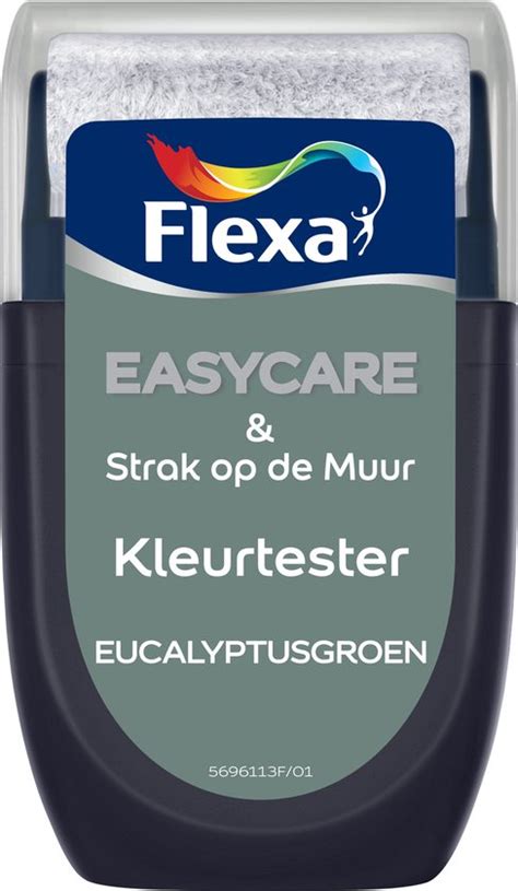 Flexa Strak Op De Muur Muurverf Mat Kleurtester Eucalyptusgroen