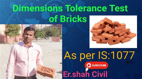 Dimensions Test Of Bricks Tolerance Test On Brick Building Material