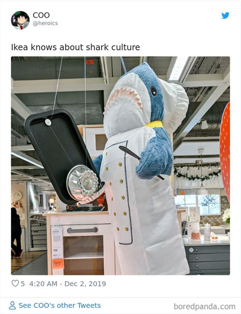 People Are Spotting Shark Plushies Doing Human Things In Ikea And Its