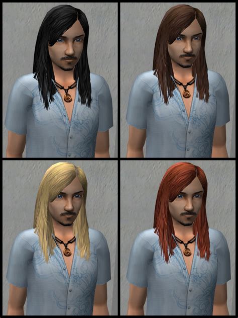 Theninthwavesims The Sims 2 Bv Long Hair For Males