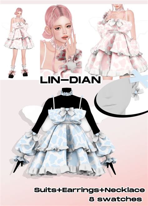 7 20 Lin Dian In 2024 Sims 4 Dresses Sims 4 Mods Clothes Soft Dresses