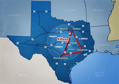 Map Of Texas Killeen Ronna Chrystel