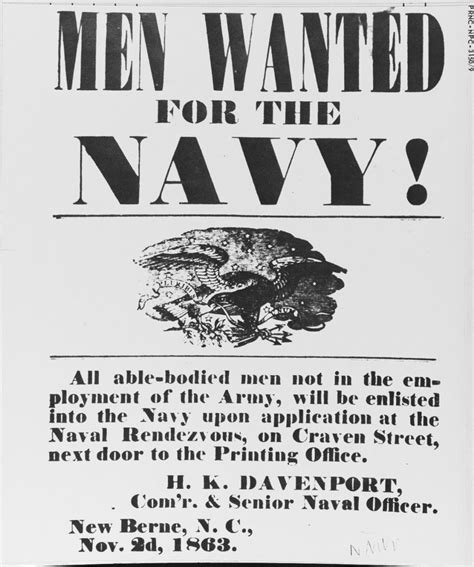 Civil War Us Navy Recruiting Poster Description Poster Published On