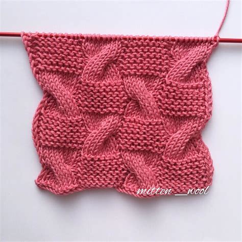 Free Knit Stitch For Garter And Cable Checks Knitting Kingdom