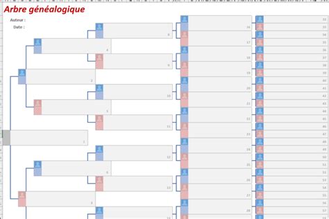 Arbre généalogique Excel GRATUIT vierge à télécharger