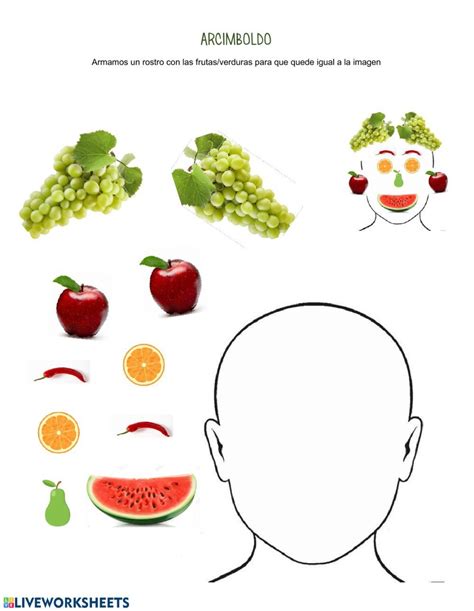 Arcimboldo Interactive Worksheet Healthy Food Activities For