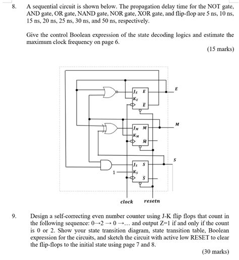 Solved 8 A Sequential Circuit Is Shown Below The