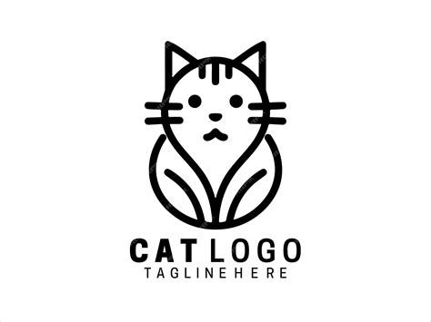 Premium Vector Cat Head Logo Design Template