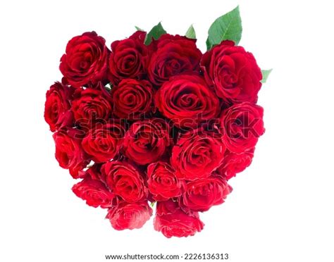 Crimson Red Rose Flowers Bouquet Heart Stock Photo 2226136313 | Shutterstock