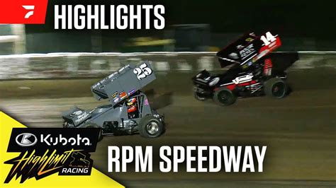 Kubota High Limit Racing At Rpm Speedway 41424 Highlights Youtube