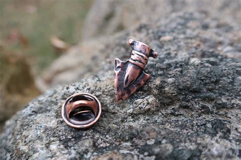 Arrowhead Copper Lapel Pin Style In The Right Direction Lapel Pin