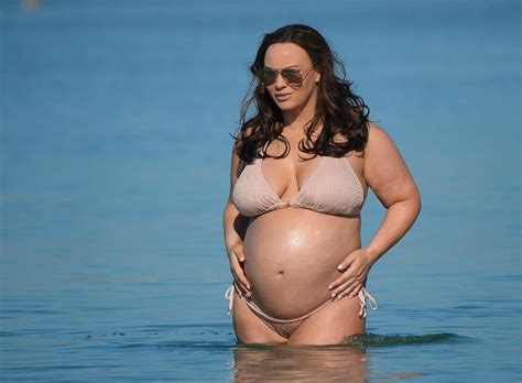 Pregnant CHANELLE HAYES In Bikini On The Beach In Marbella 06 20 2017
