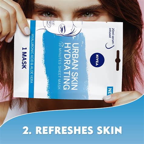 Nivea Face Sheet Mask Urban Skin Hydrating Hyaluronic Acid And Aloe Vera 1pc Online At Best Price