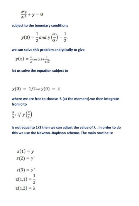 3 Nonlinear Shooting Method Consider The Boundary