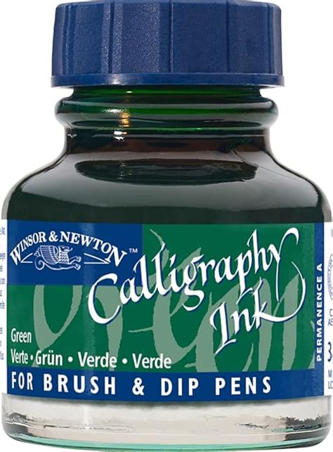 Winsor Newton Calligraphy Tinta Para Caligrafia Verde Green 30 Ml