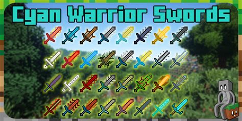 Mod Cyan Warrior Swords 1 7 10 1 20 4 Minecraft France