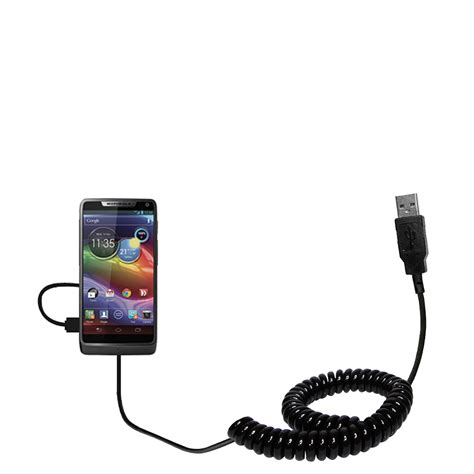 Coiled Power Hot Sync Usb Cable Suitable For The Motorola Electrify M Xt With Both Data And