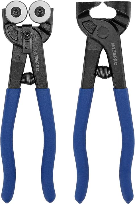 Wisepro 2 Pcs Glass Tile Nippers Set Heavy Duty Mosaic Wheeled Glass