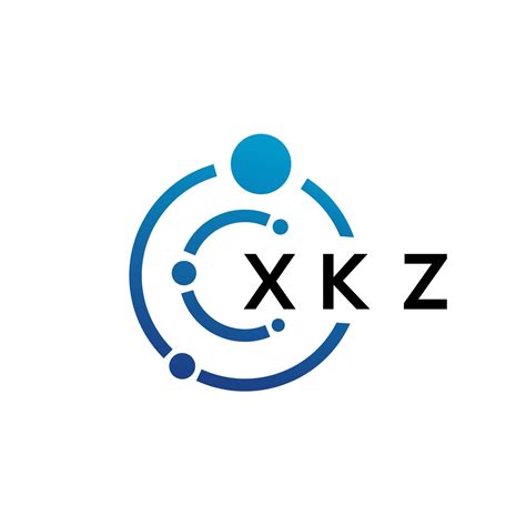 Diseño De Logotipo De Tecnología De Letras Xkz Sobre Fondo Blanco Xkz