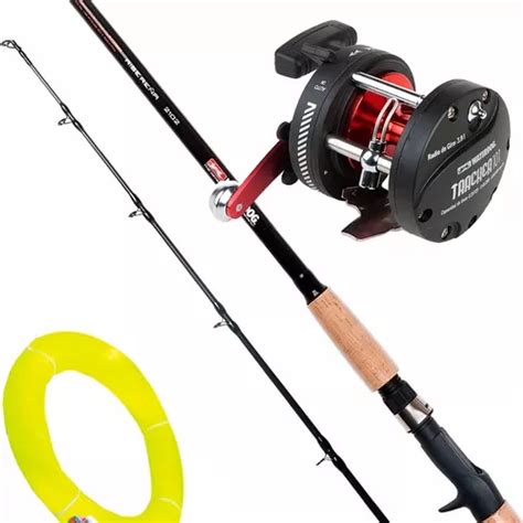 Combo Dorado Surubi Waterdog Caña 50lb 2 Tramos Reel Tracker