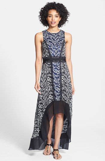 Ivy And Blu Ikat Print High Low Chiffon Maxi Dress Nordstrom Chiffon